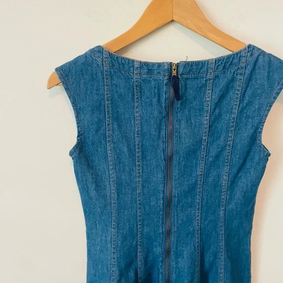 Pilcro Blue A-Line Midi Dress - Picture 7 of 8